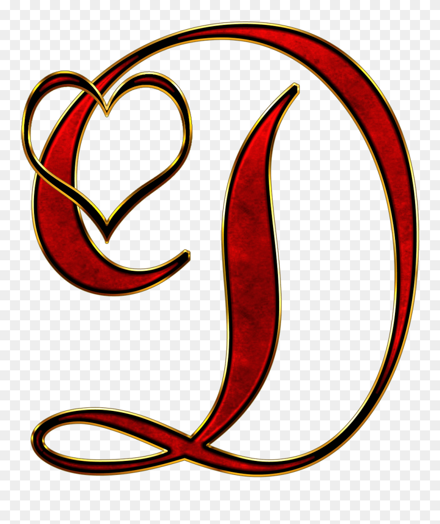 Valentine Capital Letter D Transparent Png Stickpng - D Capital Letter Clipart