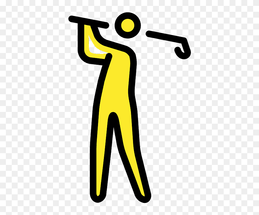 Man Golfing Emoji Clipart - Png Download