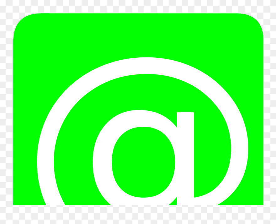 Email Green At Sign Clip Art, Icon And Svg - Kaaba - Png Download