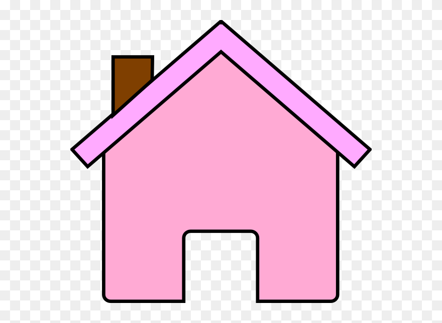 Clip Art At Clker Com Vector Online - Pink House Clipart - Png Download