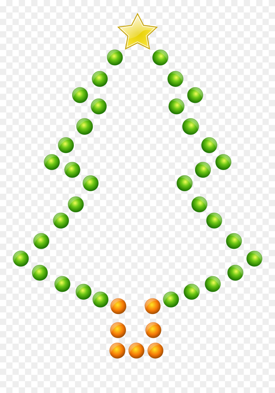 Christmas Tree In Lights Svg Clip Arts - Free Clipart Christmas Decorations Black And White - Png Download
