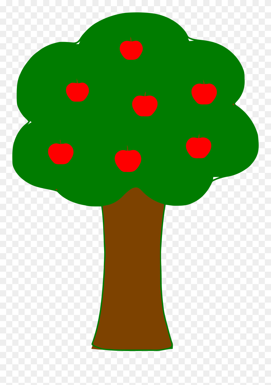 Apple Tree Simple Drawing Clipart