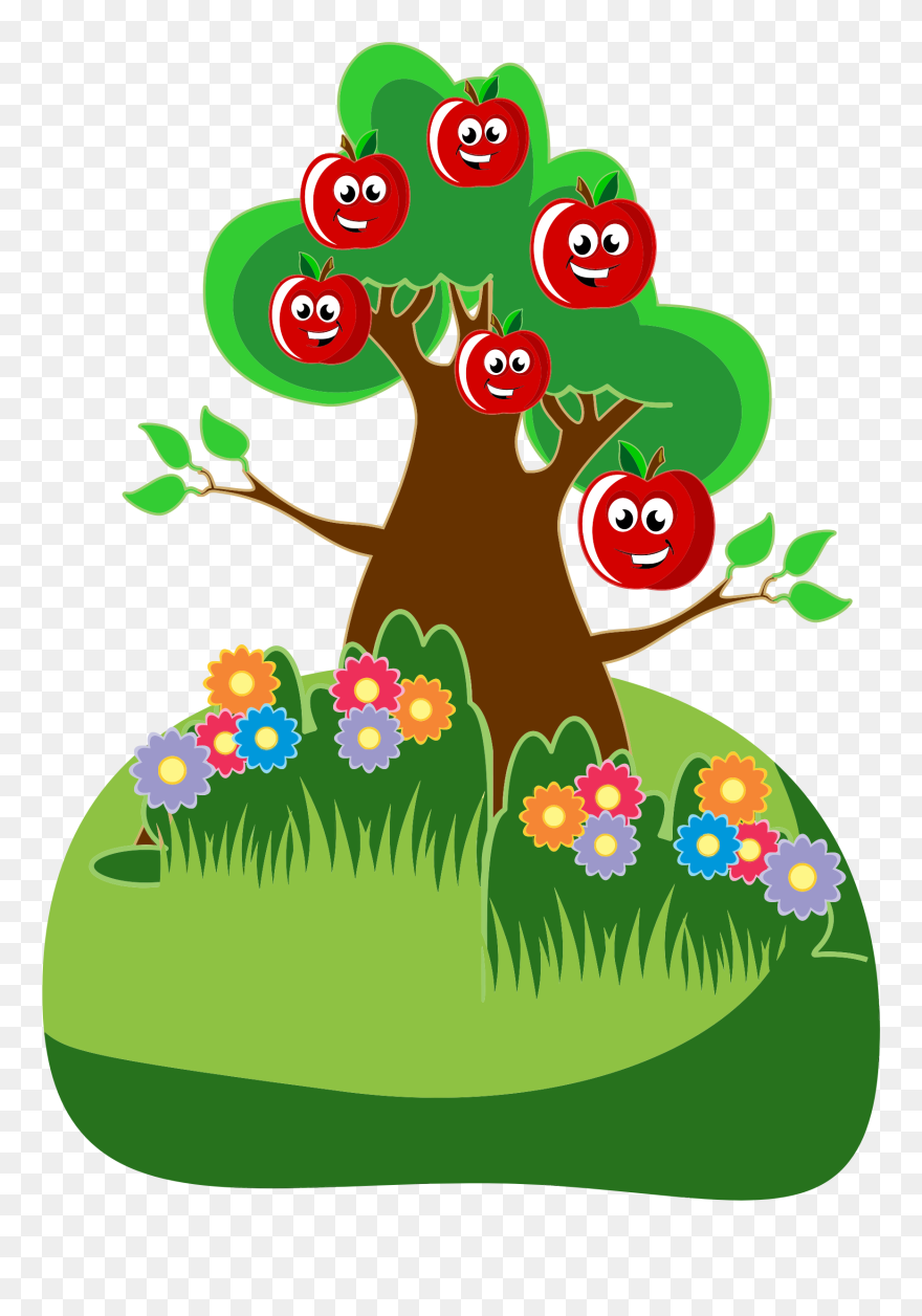 Clipart Apples Tree - Happy Apples Clip Arts - Png Download