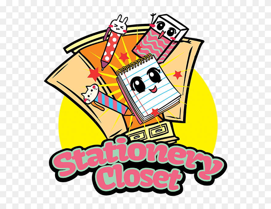 Stationery Closet - Stationery Cartoon Clipart