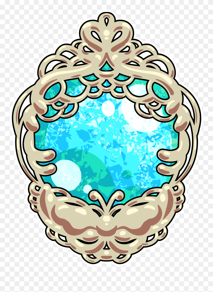 An Emblem With A Blue Crystal Encased In Bronze Metal - Circle Clipart
