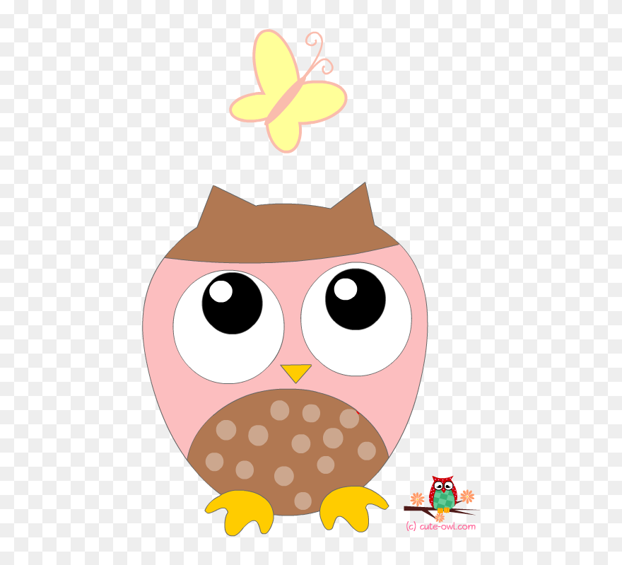 Butterflies With Owls Clip Art - Png Download