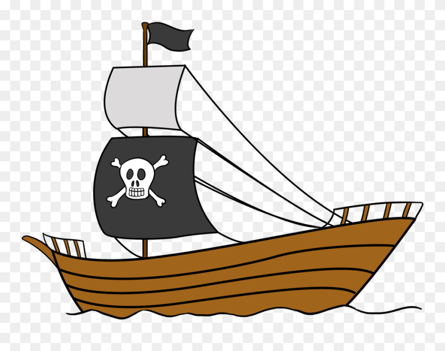 Filipino Drawing Boat - Simple Pirate Ship Drawing Clipart