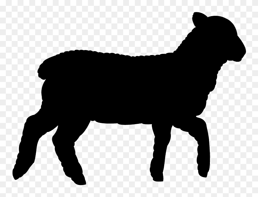Silhouette Of Lamb Clipart