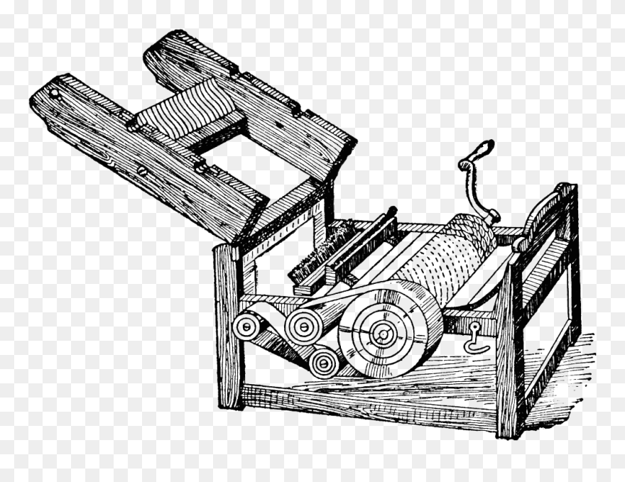 Eli Whitney Cotton Gin Clipart