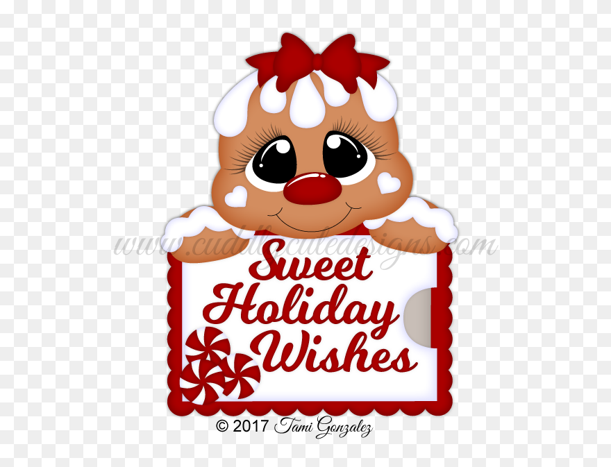 Gingerbread Gift Card Holder - Christmas Gift Card Holder Svgs Clipart