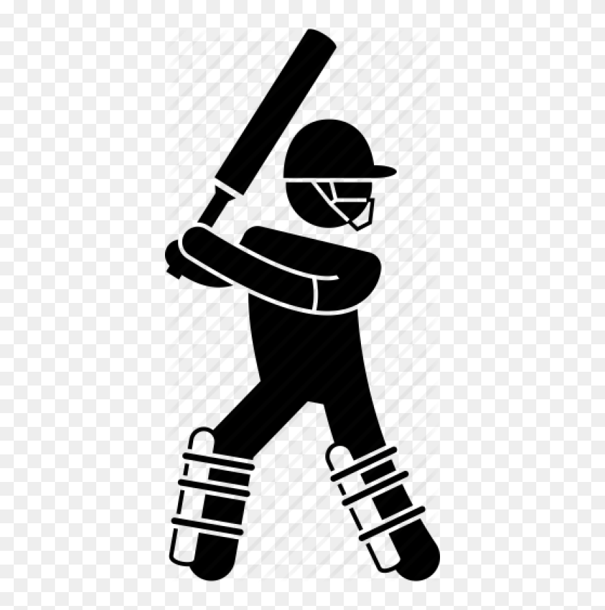 Playing Cricket Icon Clipart