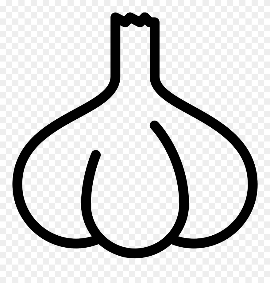 Transparent Garlic Clipart Black And White - Icon - Png Download