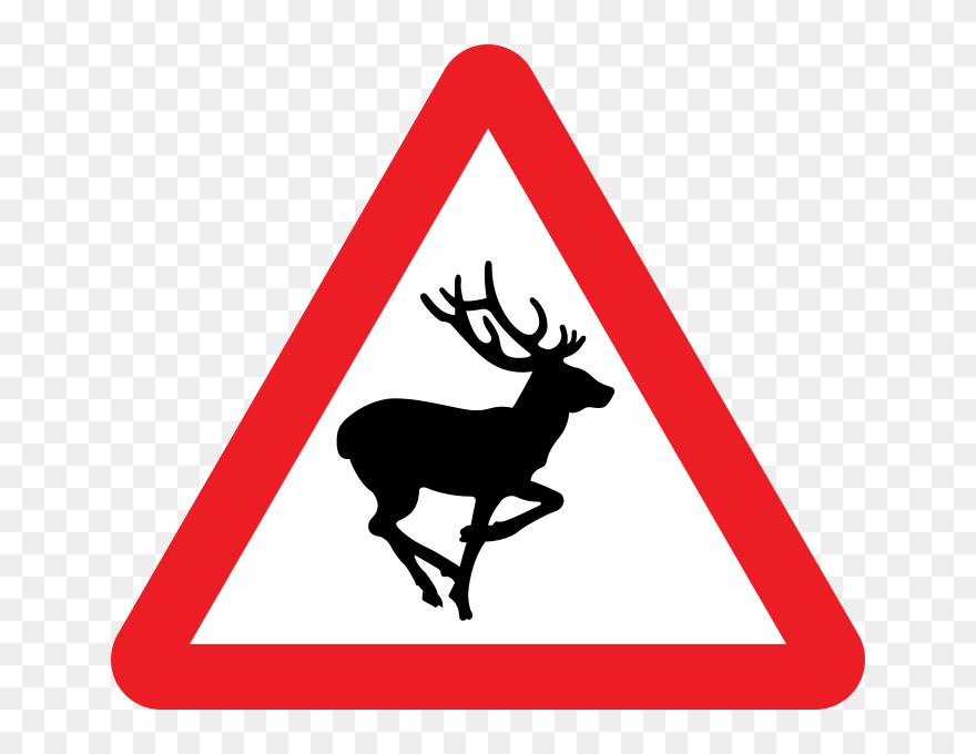 Wild Animals Road Sign Clipart