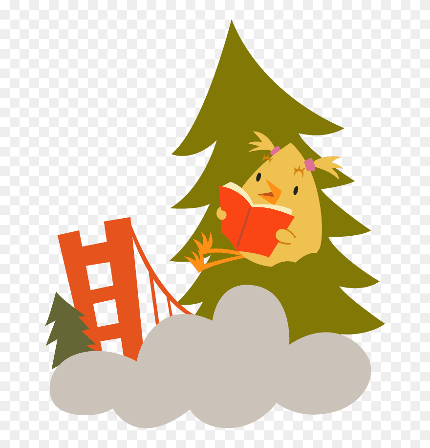 Birdie Sitting In A Tree Clipart