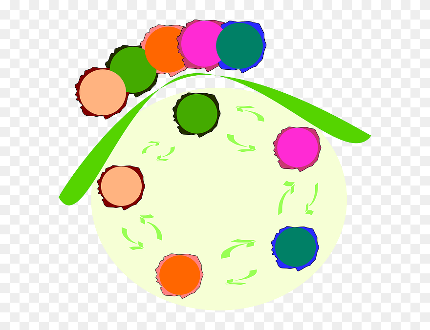 Red, Green, Team, Purple, Orange, Balls, Abstract - Mindfulness Team Clipart