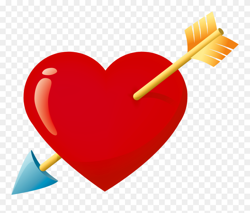 Valentines Day Heart With Arrow Clipart
