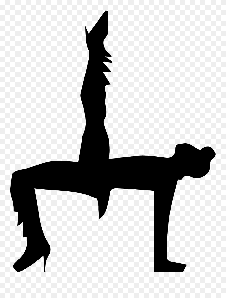 Shadow Of A Cross Dresser Dancing - Silhouette Clipart