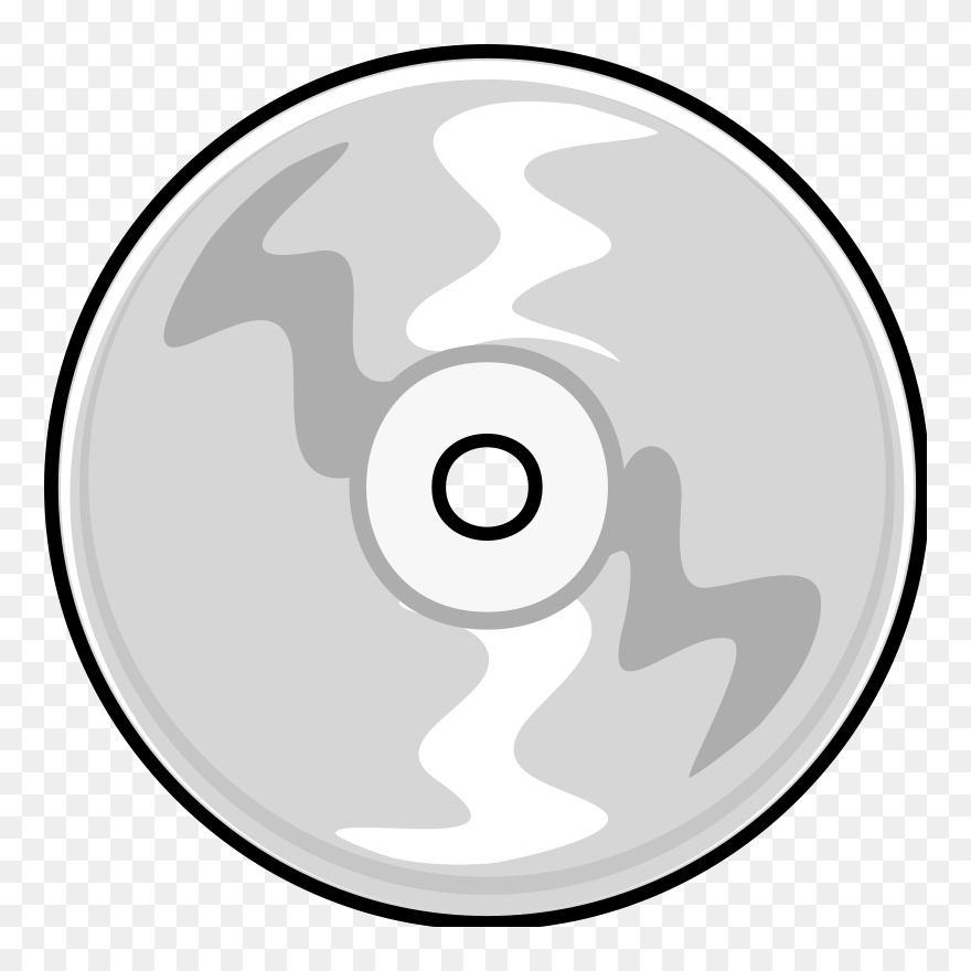 Compact Disc Clip Art Download - Cd Clipart Png Black And White Transparent Png