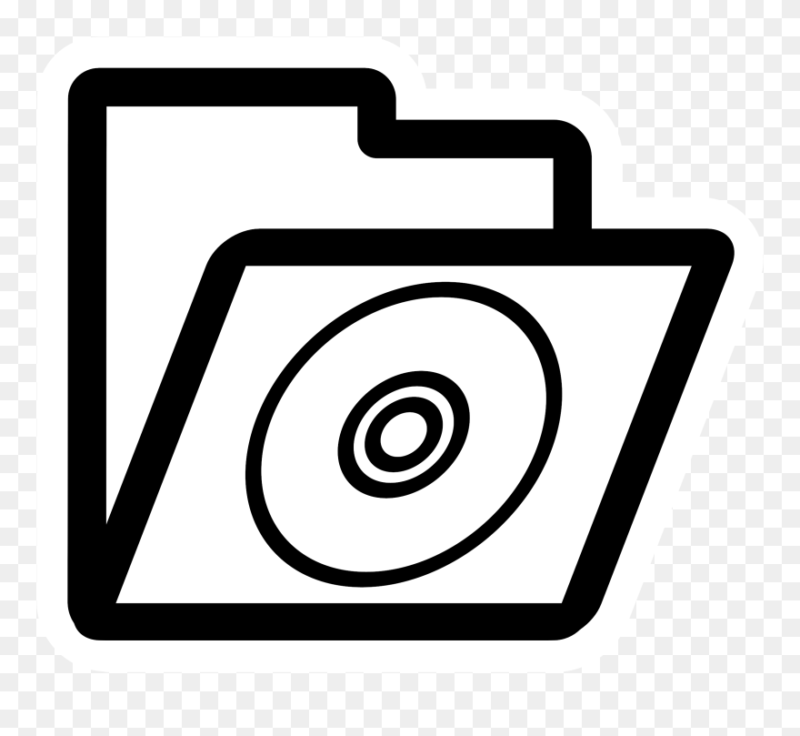 Mono Folder Cd Clip Arts - File Icon Transparent - Png Download