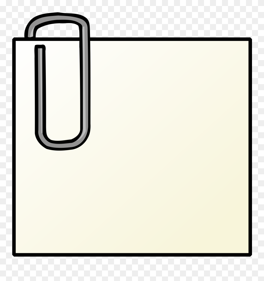 Paperclip On Paper Clipart - Png Download