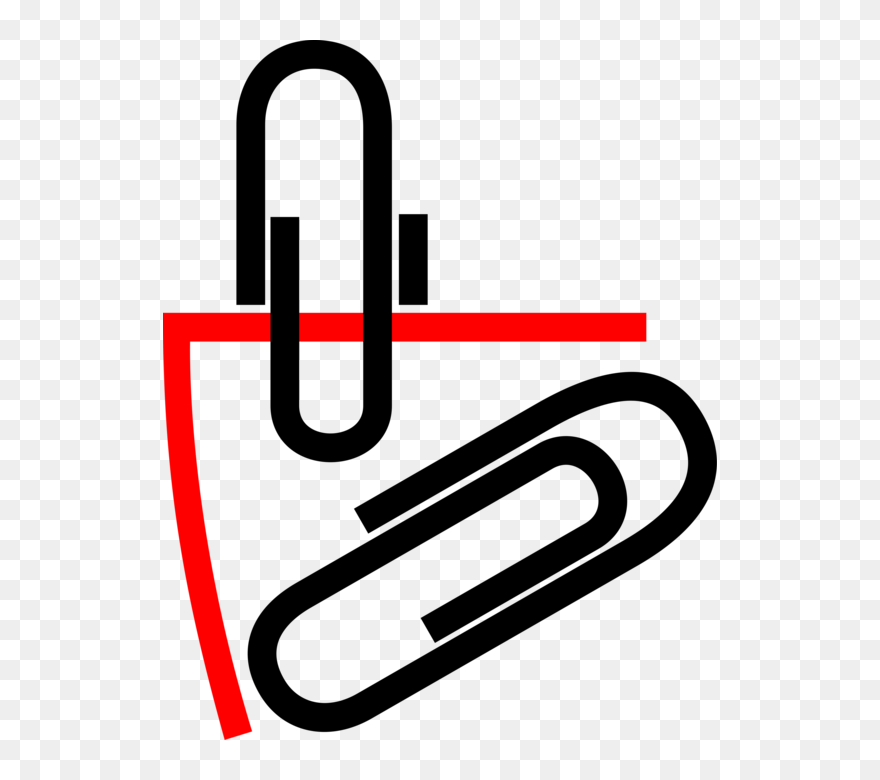 Vector Illustration Of Paper Clip Or Paperclip Office - Clipes Png Transparent Png