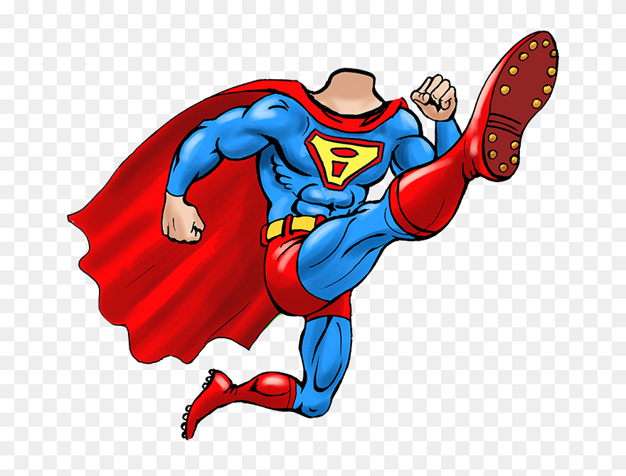 Superman Clipart Caricature Body - Caricature Body Without Head - Png Download