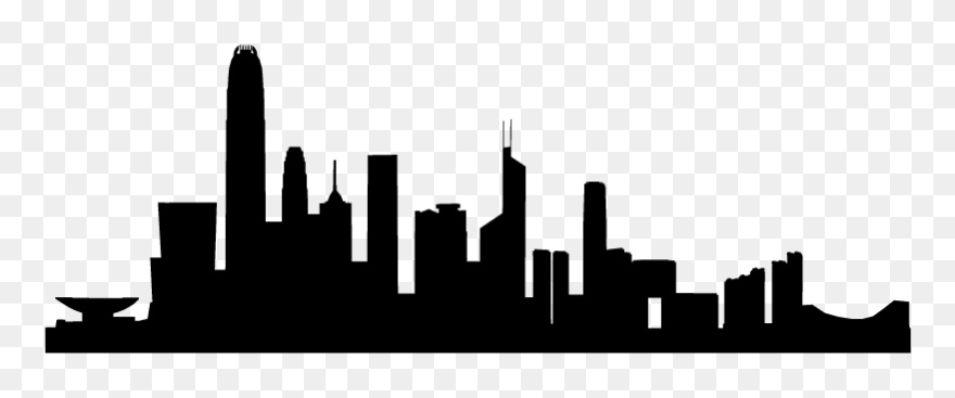 Hong Kong Skyline Silhouette Clipart