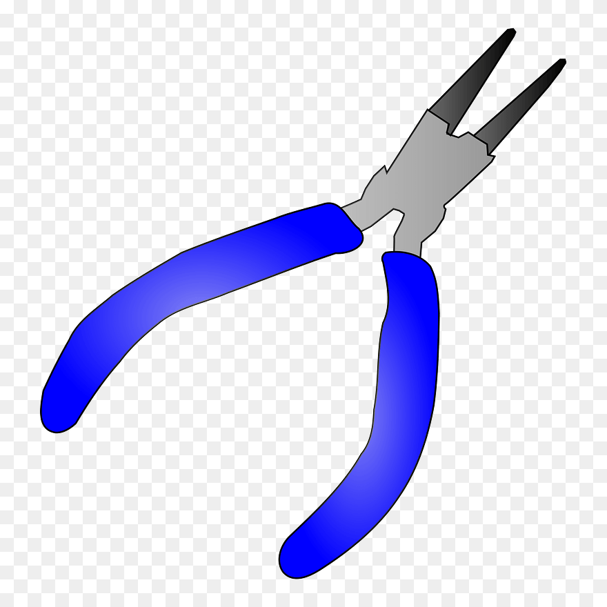 Needlenose Pliers Vector Image - Pliers Clipart - Png Download