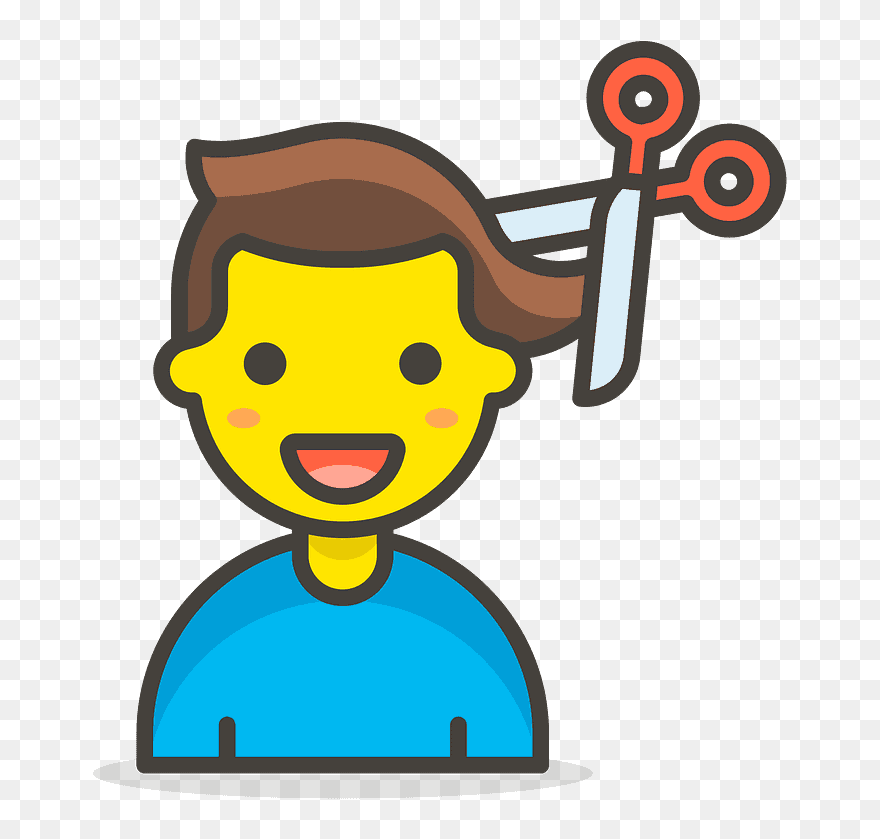Man Getting Haircut Emoji Clipart - Office Worker Png Transparent Png