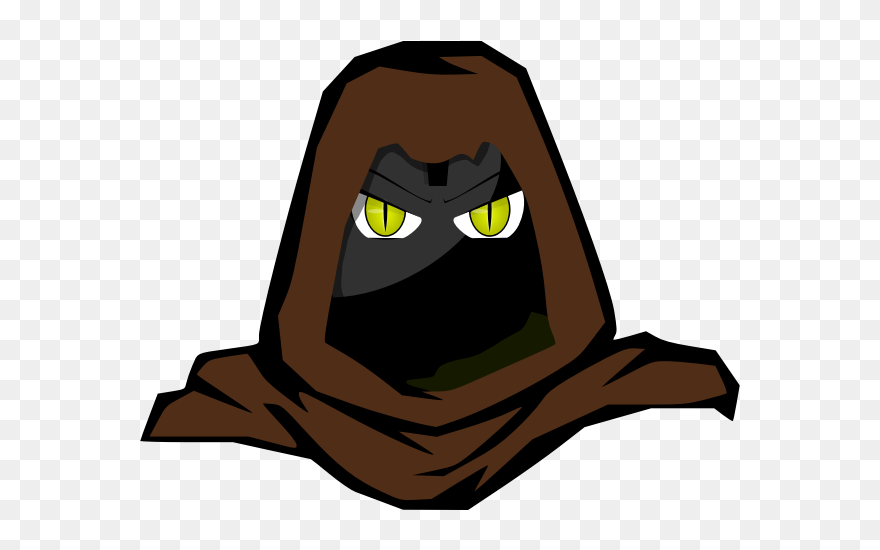 Vector Graphics Of Dark Hooded Fantasy Cartoon Character - Villain Clipart - Png Download