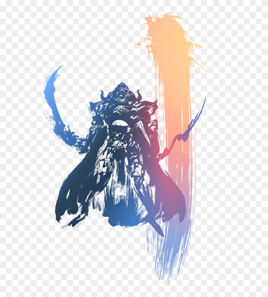 Yoshitaka Amano Final Fantasy Logo Clipart