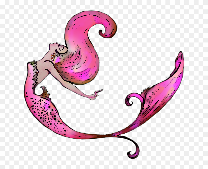 #mermaid #fantasy #pink #underwater #sea Op From @meeori - Mermaid Illustration Clipart