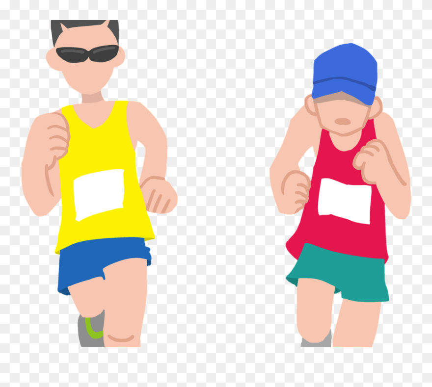 Cartoon Running A Race Clipart