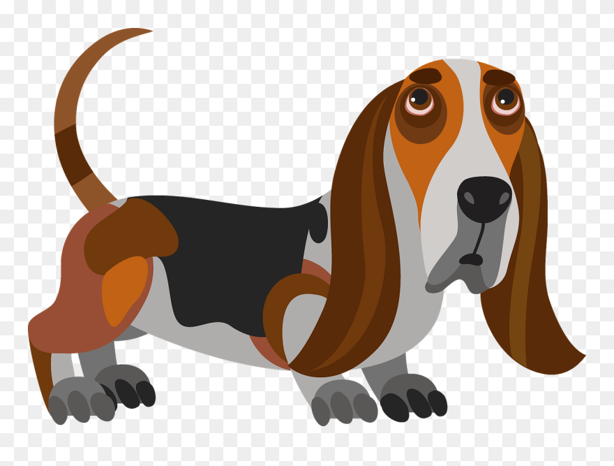 Basset Hound Dog Clipart - Png Download