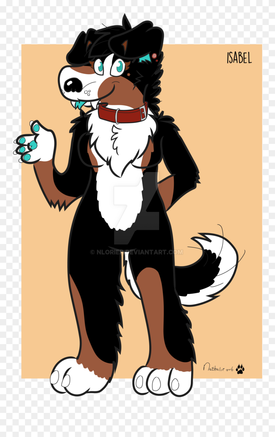 Bernese Mountain Dog Clipart Png Cartoon - Cartoon Transparent Png