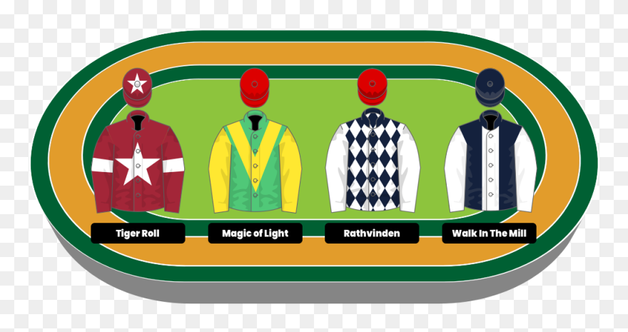 Fantasy Horse Racing Lineup Clipart