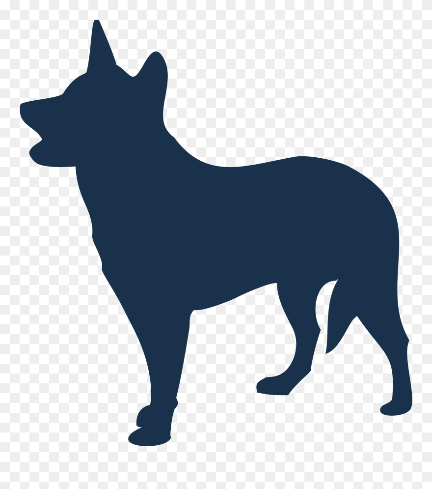 Australian Cattle Dog Clipart Royalty Free Library - Australian Cattle Dog Silhouette - Png Download
