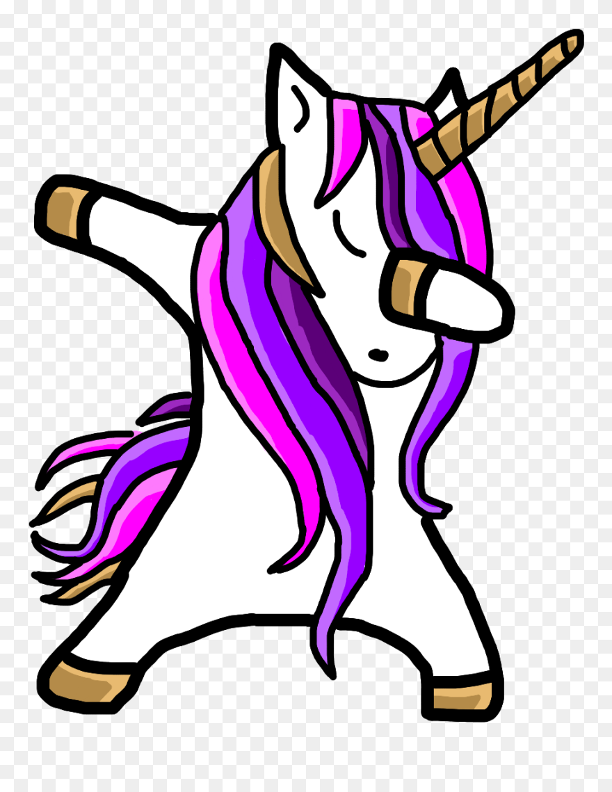 Unicorn Dab Horse Clip Art - Dabbing Unicorn No Background - Png Download