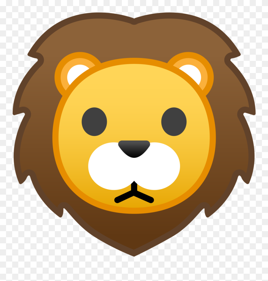 Download Svg Download Png - Lion Face Cartoon Png Clipart