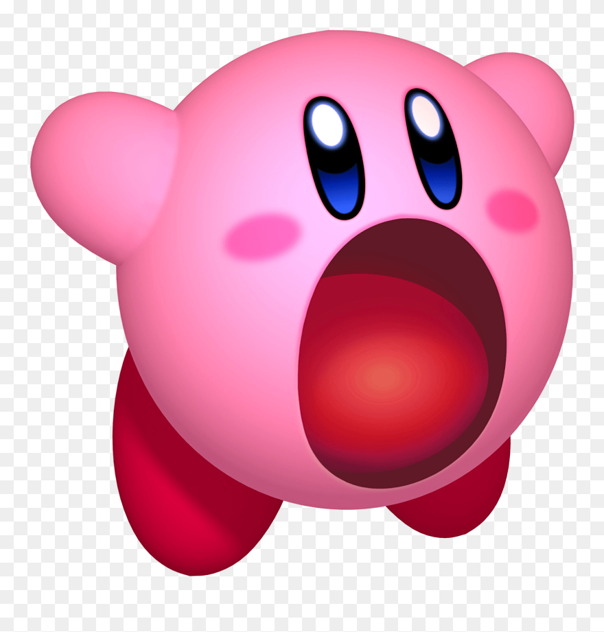 Kirby Mouth Wide Open Transparent Png - Character Kirby Nintendo Clipart