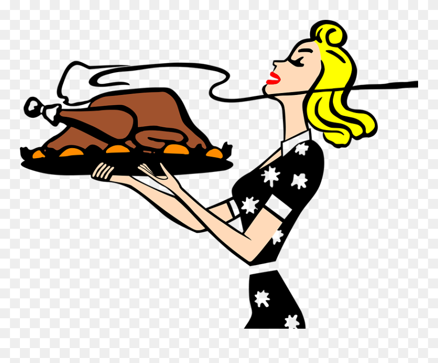 Dinner - Vintage Retro Thanksgiving Clipart