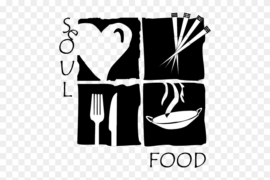 Top Images In High - Soul Food Clipart Black And White - Png Download