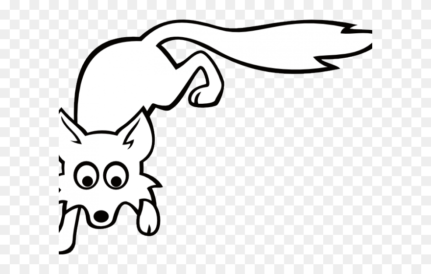 Arctic Fox Clipart - Fox Clip Art Black White - Png Download