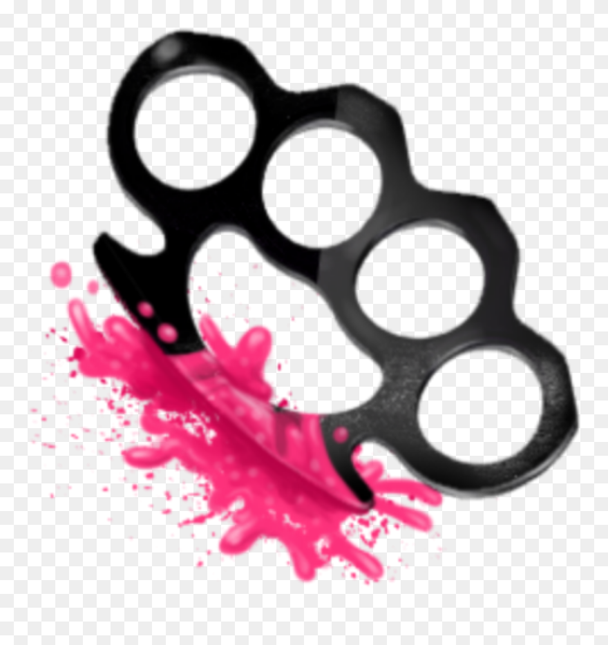 #brass Knuckles #knuckles #brass #black #weapon #punch - Knuckle Duster Transparent Png Clipart