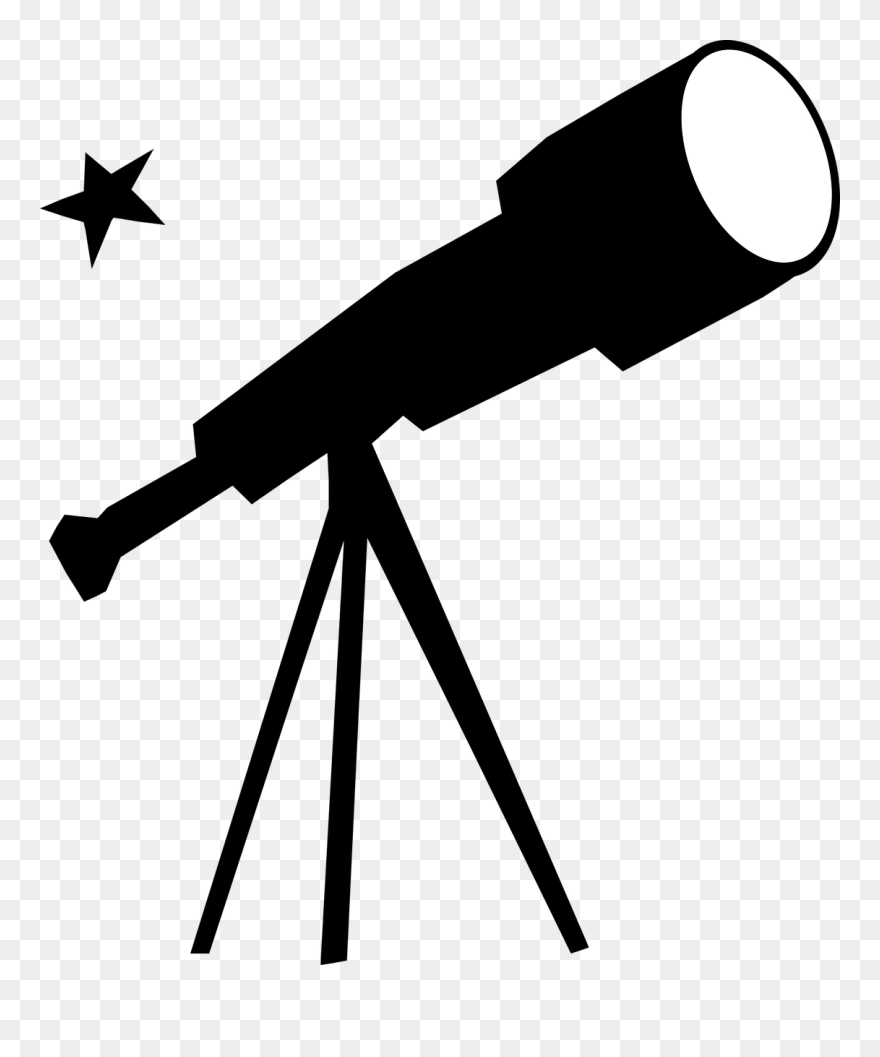 Telescope Black And White Clipart