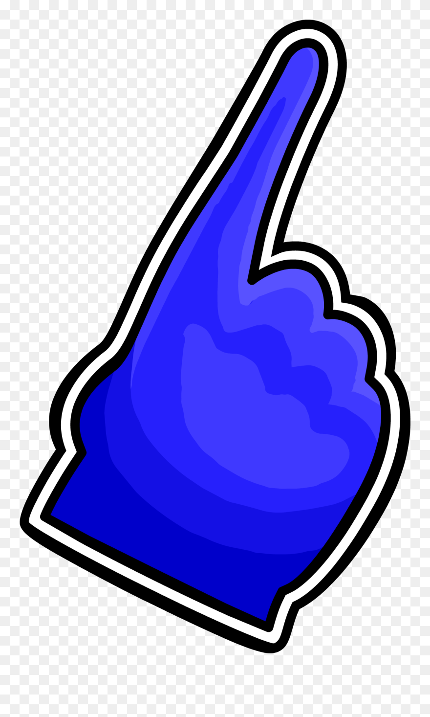 Image Bluefoamfinger Png Club - Red Finger Pointing Png Clipart