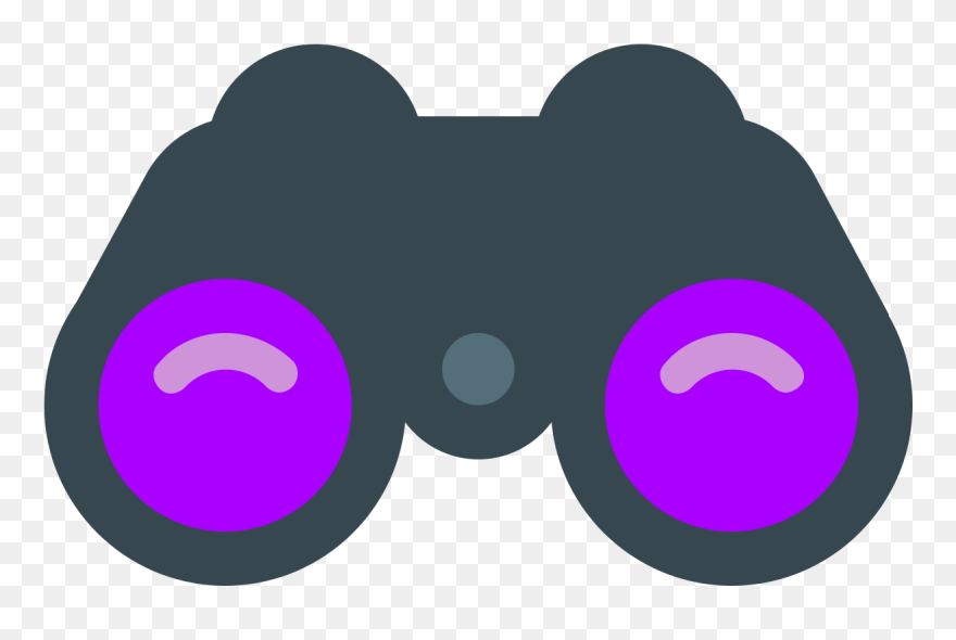 Flat Binocular Icon Png Clipart