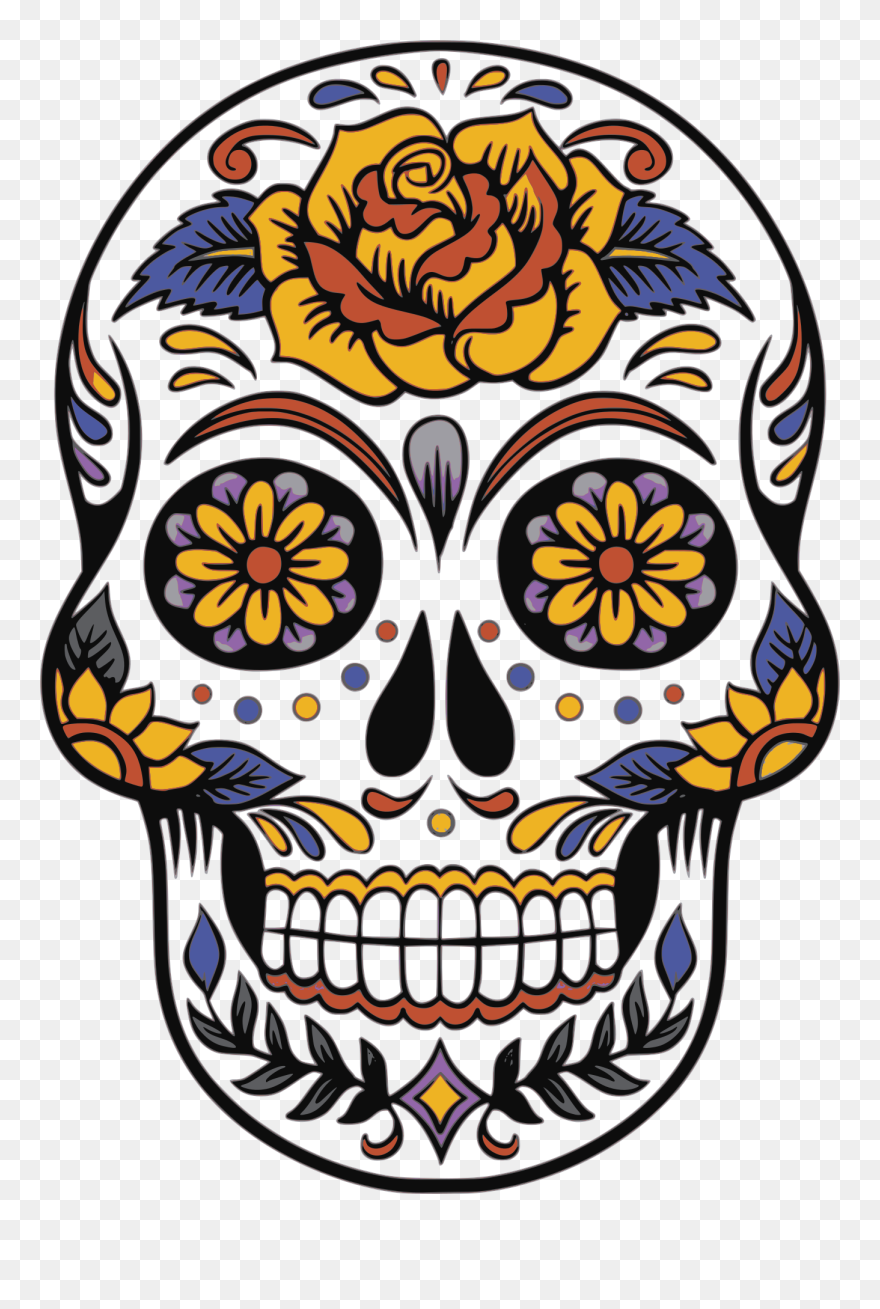 Sugar Skull Clipart - Png Download