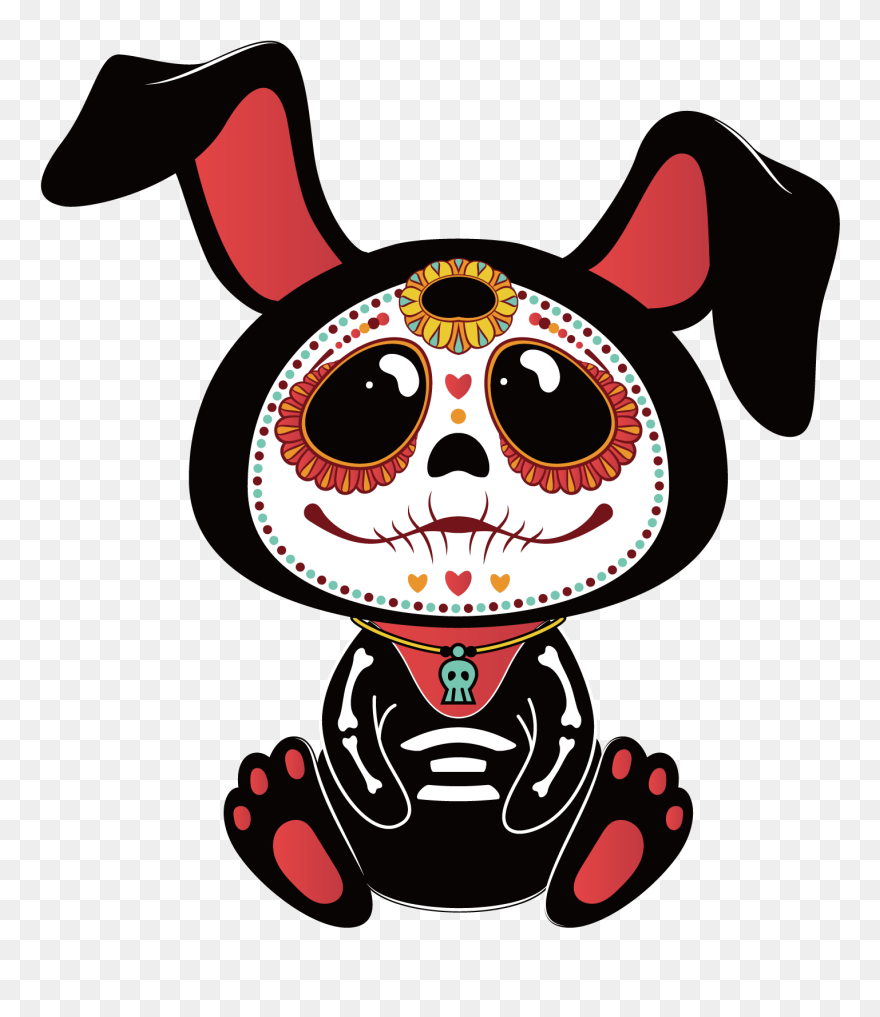 Deadth Clipart Dead Puppy - Dia De Los Muertos Rabbit - Png Download