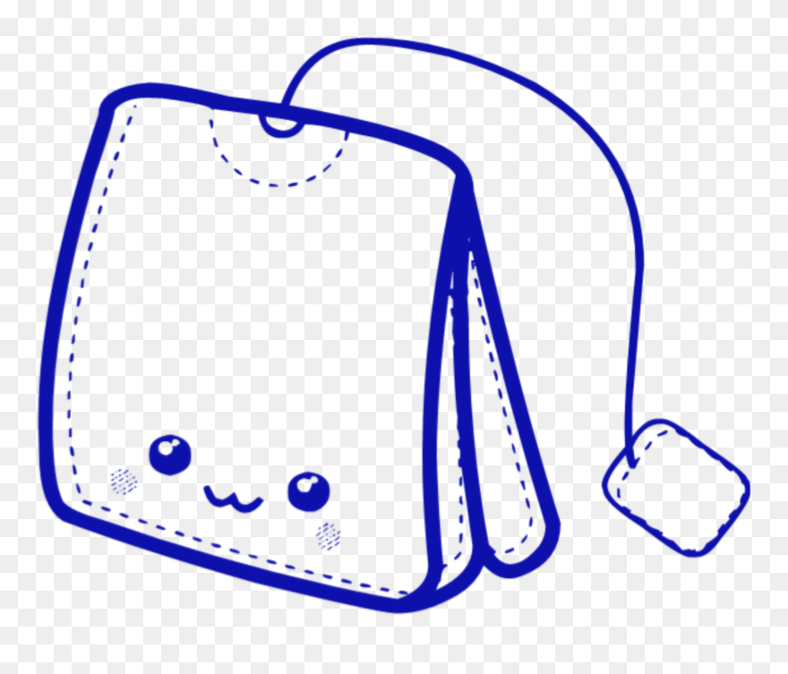 #mq #blue #tea #teabag #kawaii - Tea Bag Cartoon Clipart